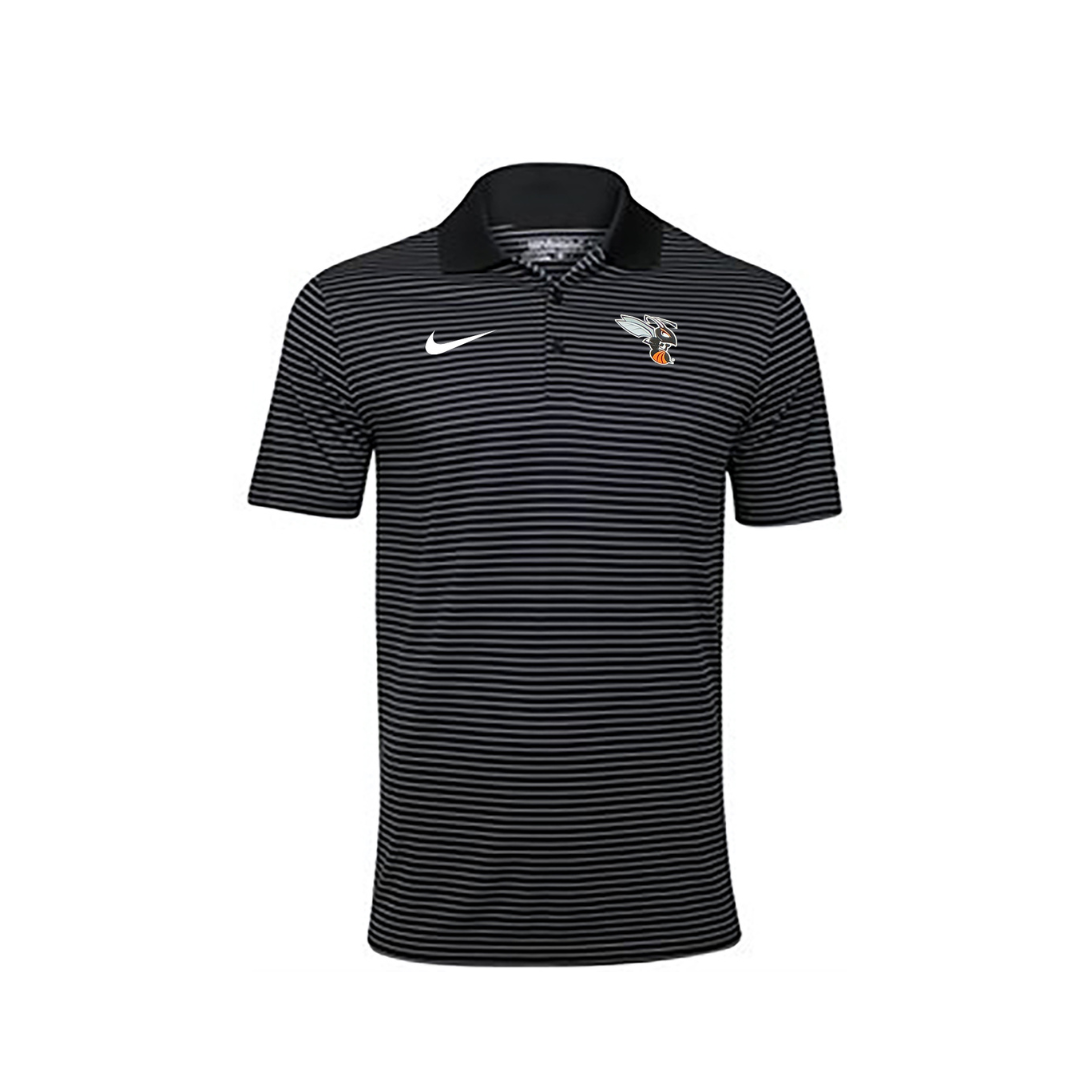 Kalamazoo College Golf Shirt Nike Stadium Stripe Polo With Hornet