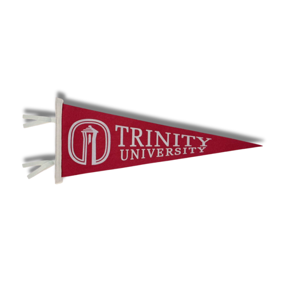 Trinity Pennant with Silver Tower Side Stacked Logo | The Trinity