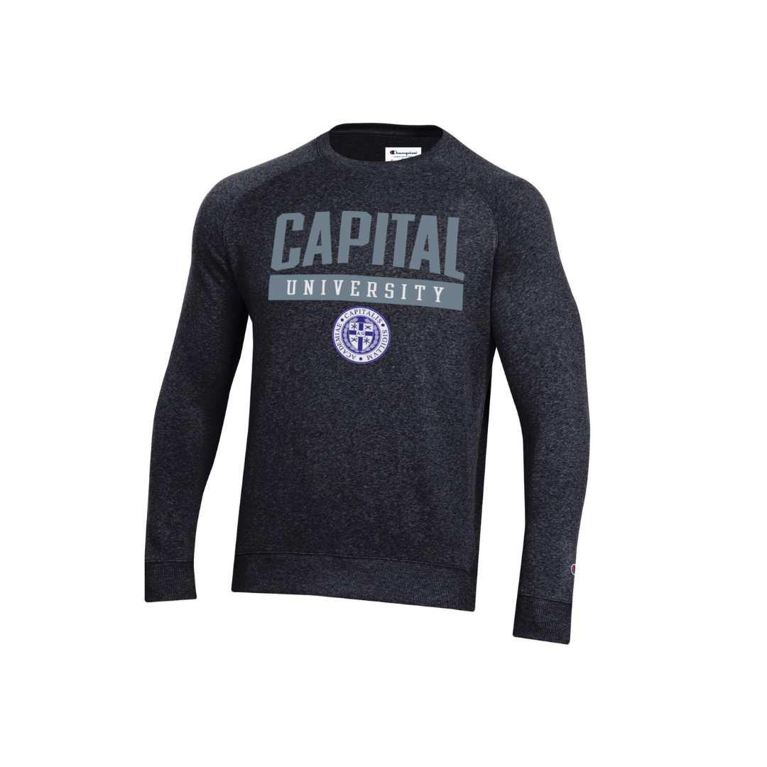 Men s Capital Triumph Fleece Raglan Crew Capital University Gear Shop