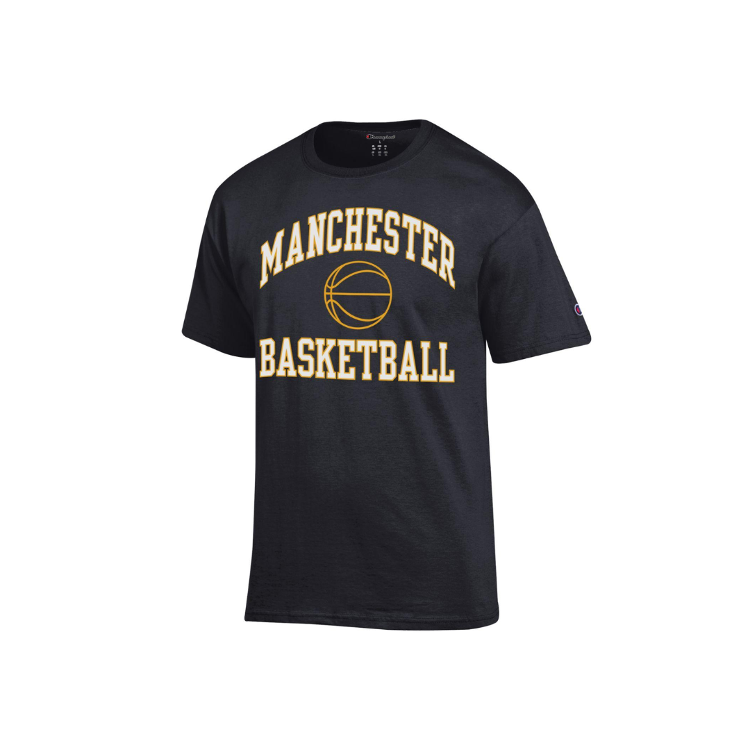 Manchester Basketball Champion Basic Tee Shirt in Black